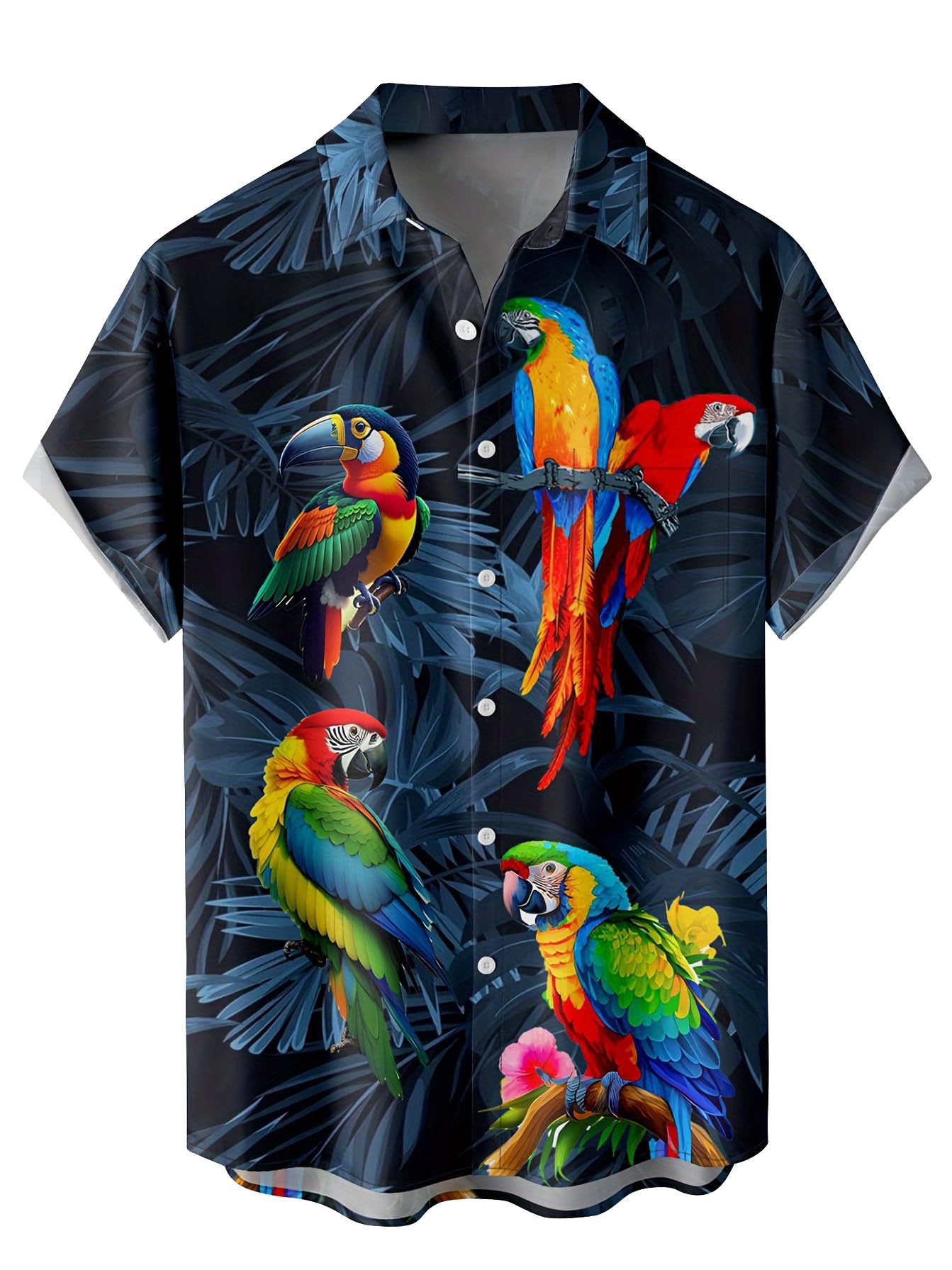 Men's Casual Printing Short Sleeve Shirt Plus Size
