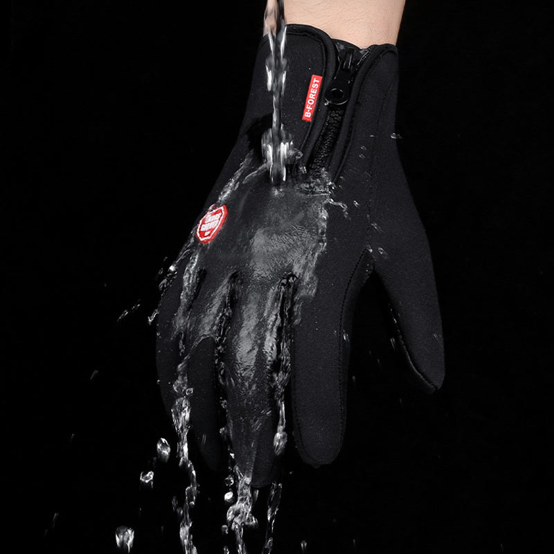 Winter Gloves Touch Screen Riding Motorcycle Sliding Waterproof Sports Gloves With Fleece null