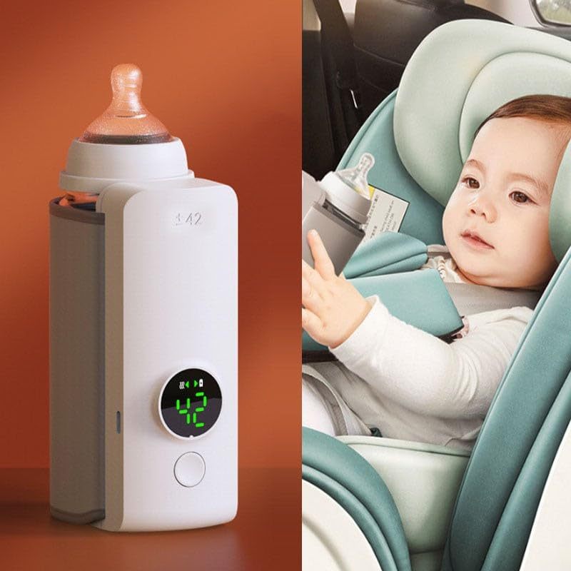 Portable Wireless Rechargeable Baby Bottle Warmer USB Charging And Heating Bag Portable Constant Temperature Milk Warmer Universal Bottle Insulation Sleeve null