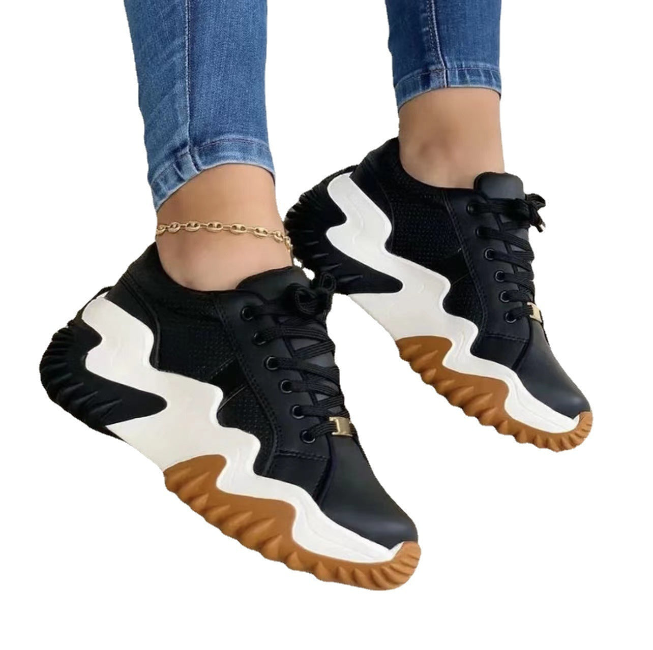 Women Shoes Lace-up Sports Sneakers null