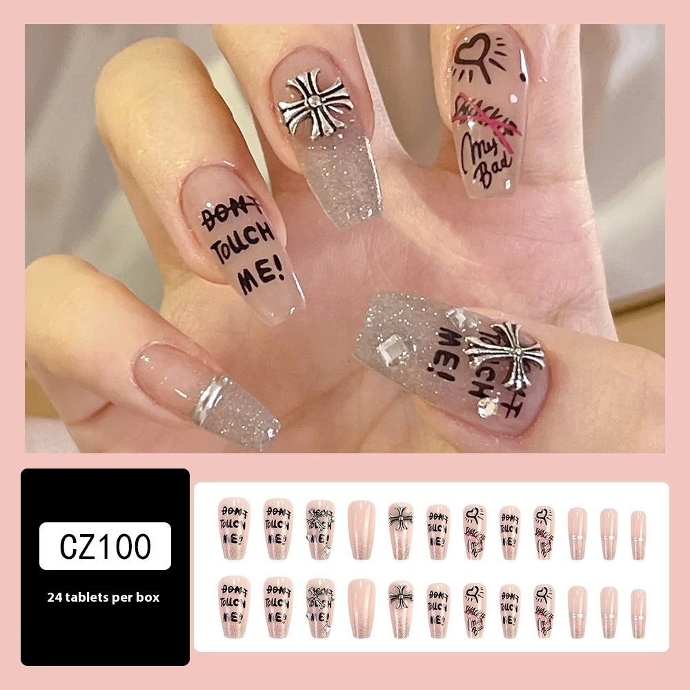 Super Long Diamond Wearing Armor European And American Foreign Trade Nail Stickers
