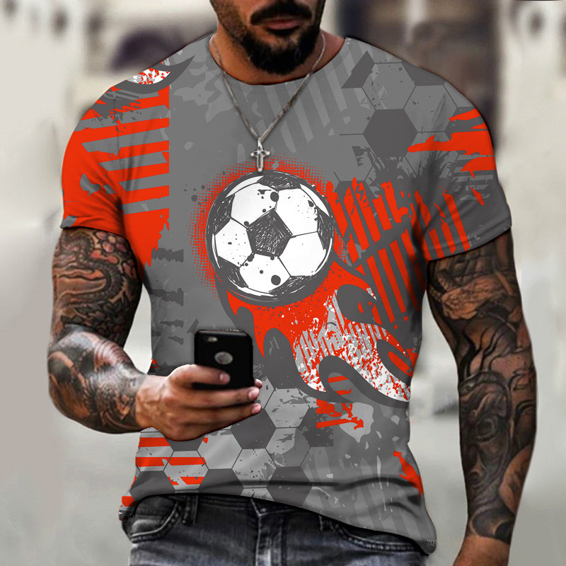 Football 3D Printed Men's T-shirt
