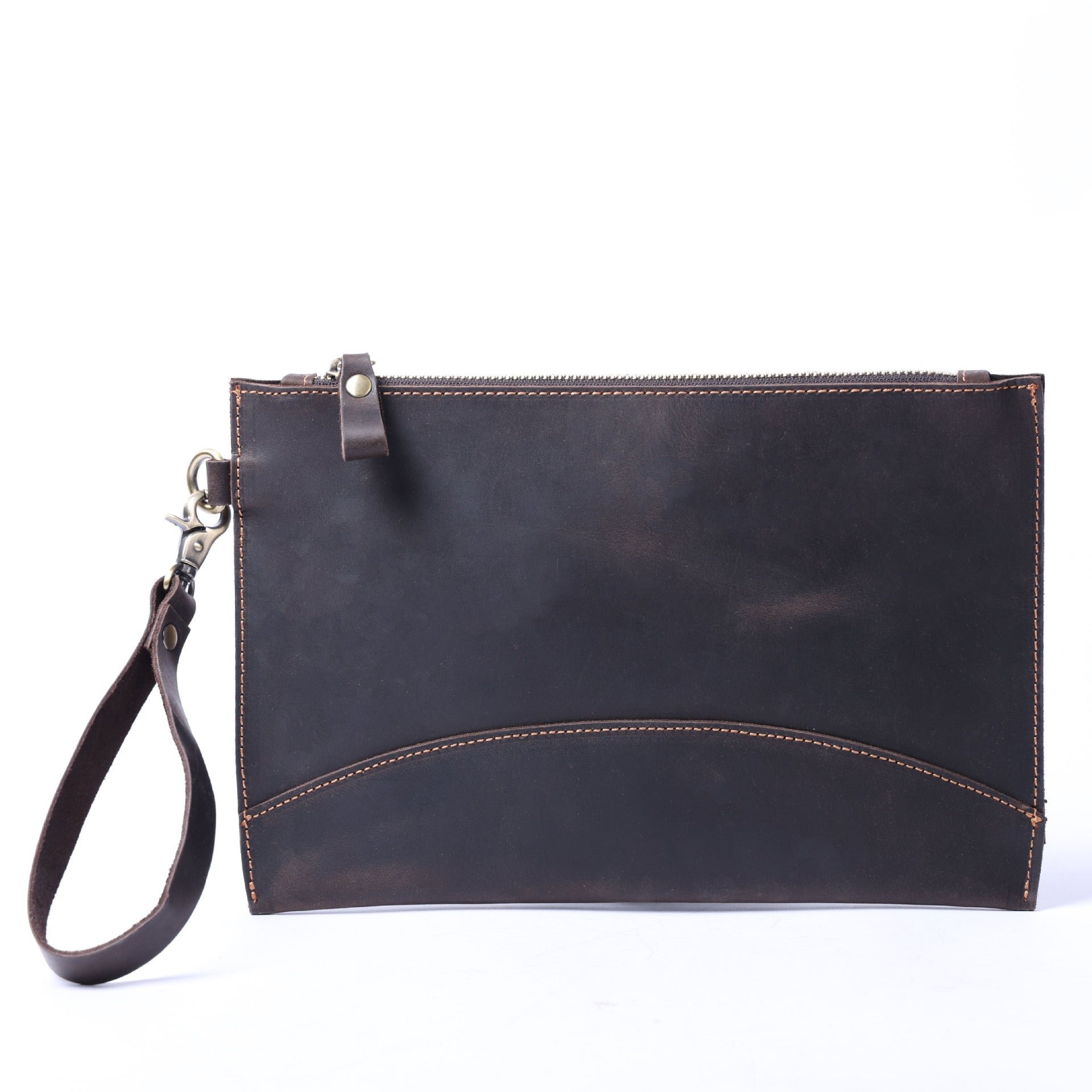 Simple Crazy Horse Leather Clutch For Men