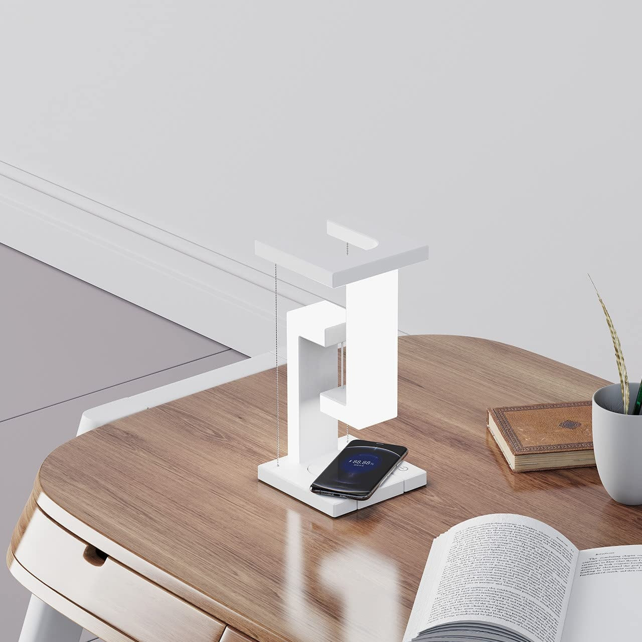 Creative Smartphone Wireless Charging Suspension Table Lamp Balance Lamp Floating For Home Bedroom null