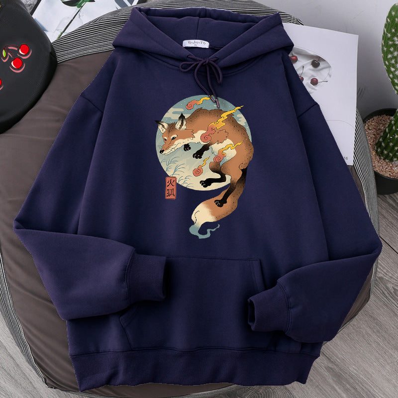 Fashion Pullover Print Hoodie Sweatshirt Plus Fleece Hoodie Men's Sweater null