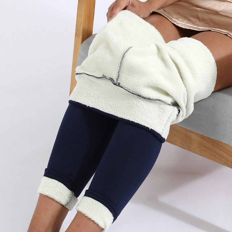 Winter Leggings Warm Thick High Stretch Lamb Cashmere Leggins Skinny Fitness Woman Pants null