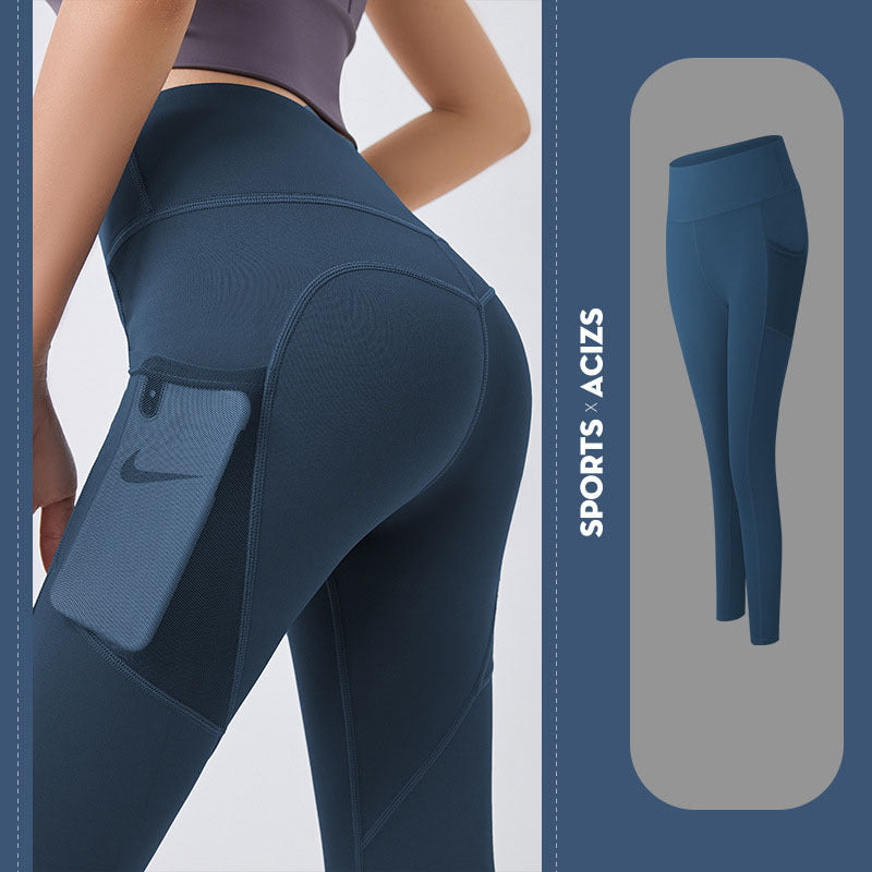 Yoga Pants Women With Pocket Leggings Sport Girl Gym Leggings Women Tummy Control Jogging Tights Female Fitness Pants null