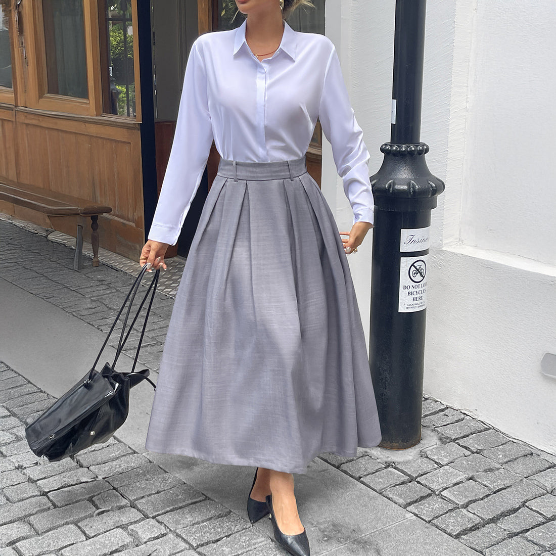 Saia Longa Feminina Lisa Estilosa para o Dia a Dia