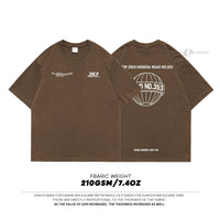 Letter Print Men's Loose-fitting Casual Short-sleeve