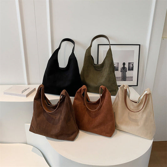 One-shoulder Underarm Bag Women's Large Capacity Shoulder Bag Solid Color Simple Casual Commuter Bag null