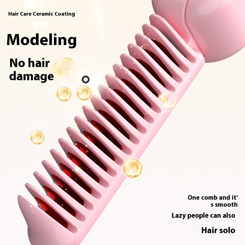 Straight Comb Wireless Charging Portable Negative Ion Hair Straightener null