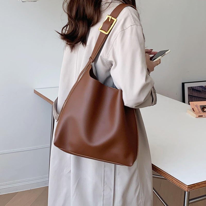 Women's Shoulder Bag Solid Fashion Handbag Crossbody Bag Women's Minimalist PU Leather Bag null