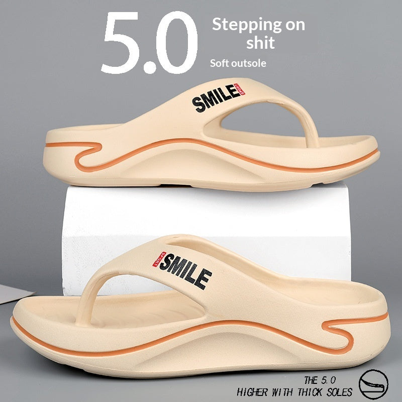 Mens Outdoor Step-on-poop Themed Flip-flops