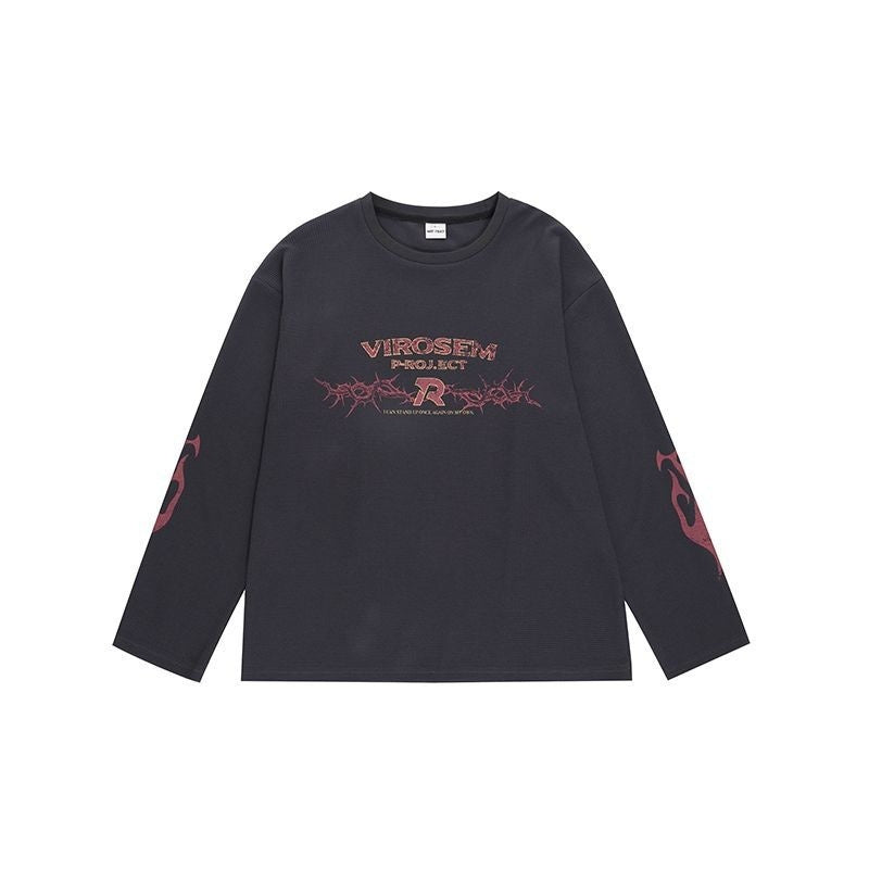 American Vintage Street Trendy Loose All-match Long-sleeved T-shirt