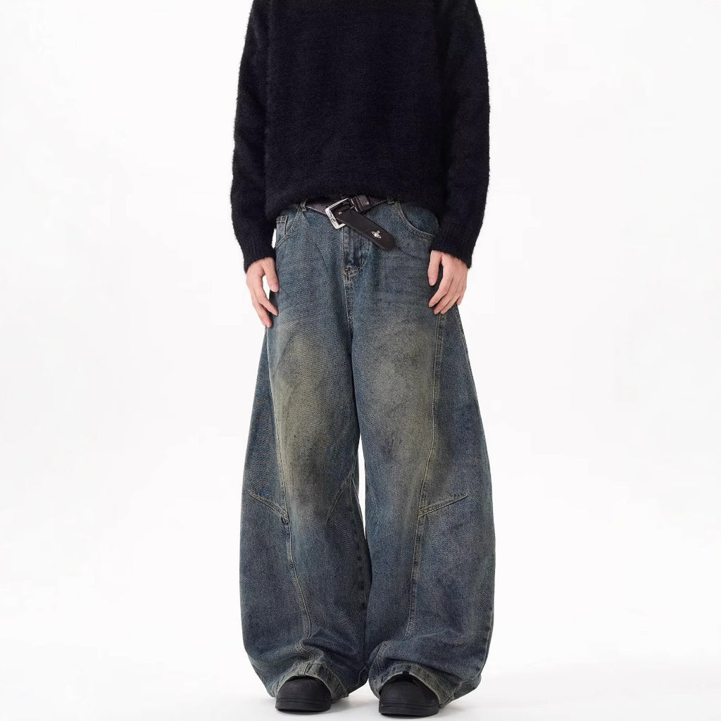 Loose Straight Washed Pants For Men And Women