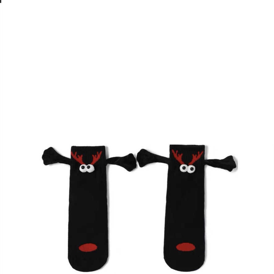 Couple Magnetic Handle Cute Hand Socks Christmas null