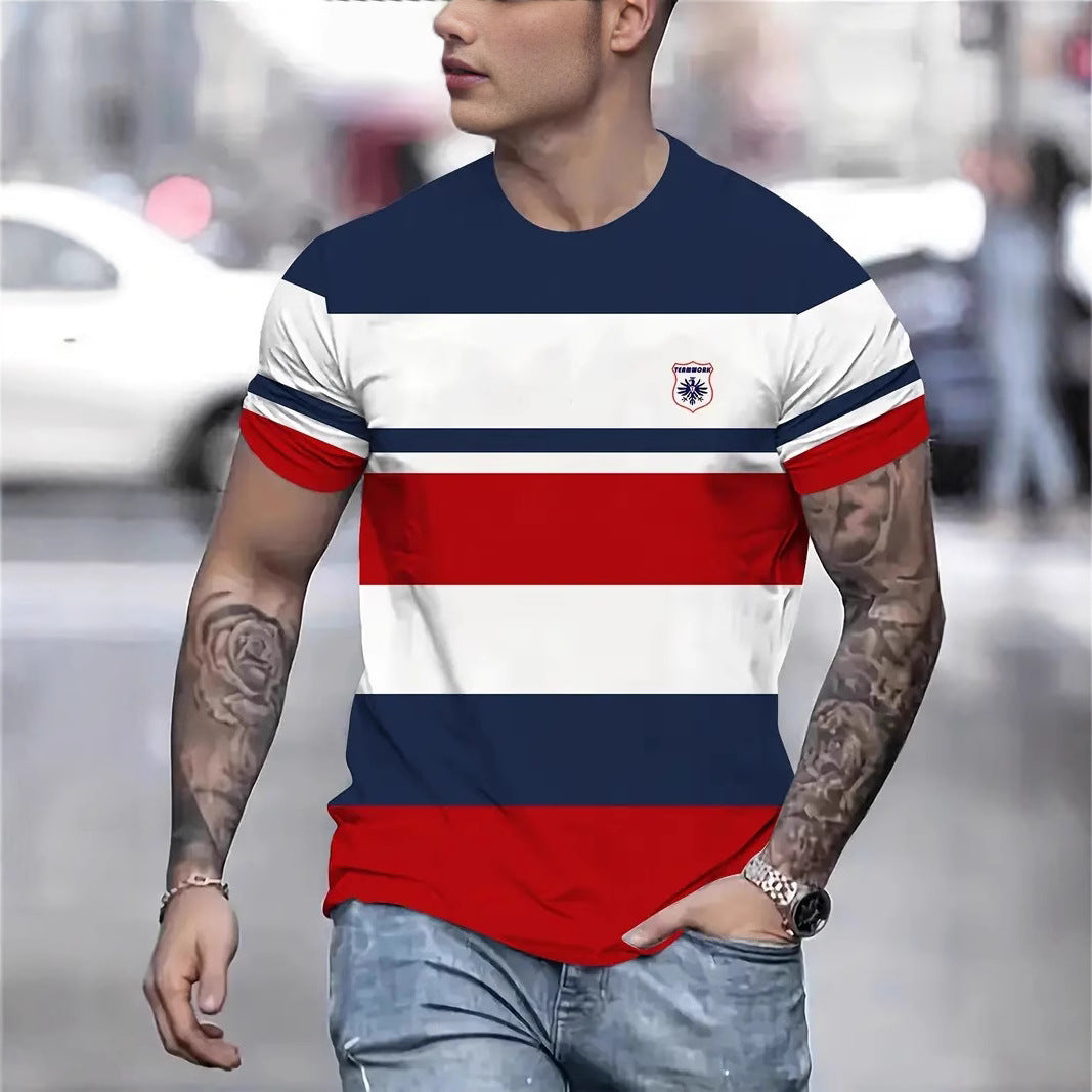 Men's Carnival Fashion Striped T-shirt