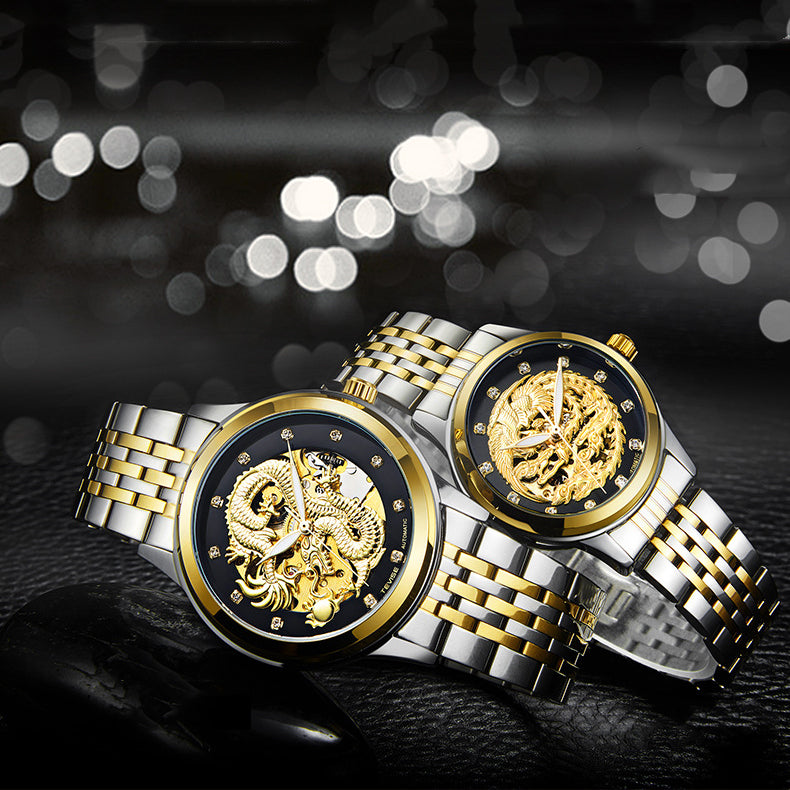 Detective Tevise automatic table watch watch men burst Jinlong waterproof luminous lovers mechanical watch