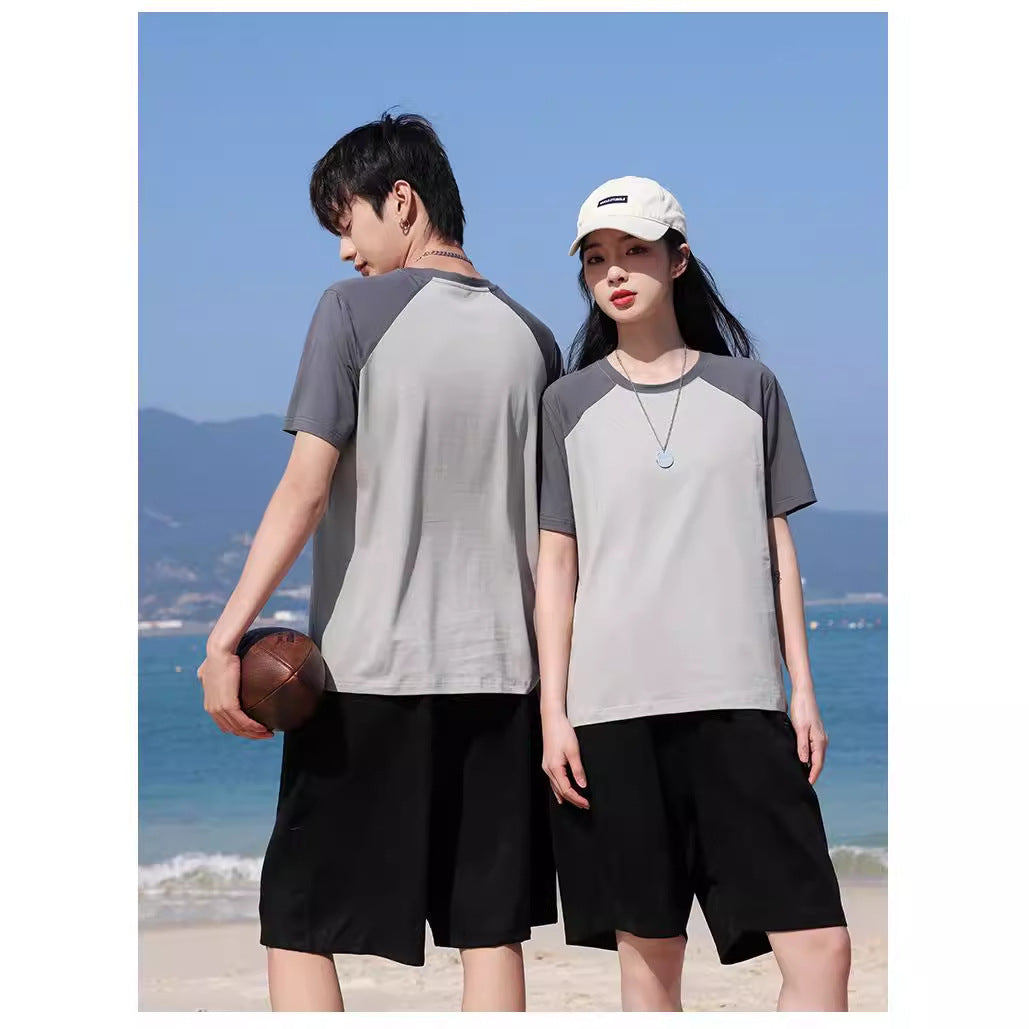 Round Neck T-shirt Work Clothes Printing