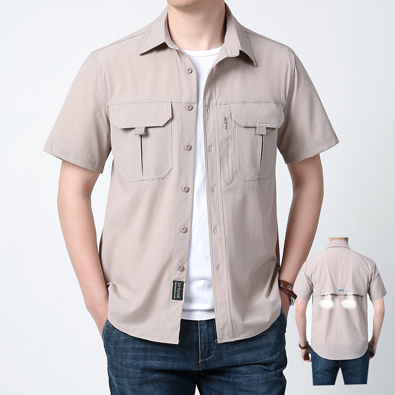 Outdoor All-matching Short Sleeve Quick-drying Breathable Shirt