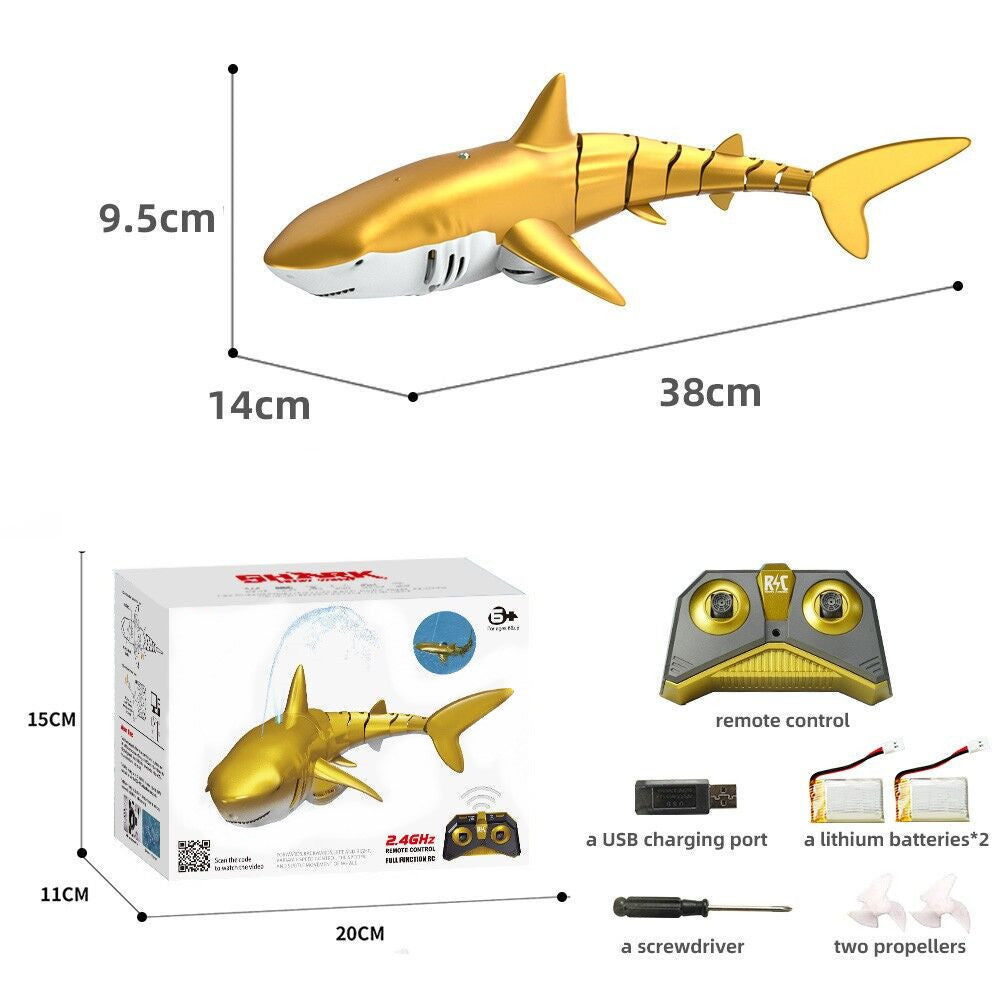 2.4G Remote Control Water Jet Shark Funny Water Spray Simulation Whale Animals Submarine Remote Control Fish null