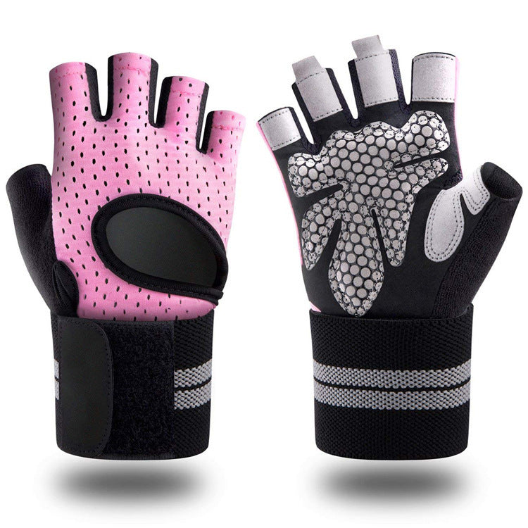 Men's And Women's Sports Fitness Gloves Men's And Women's Half-finger null