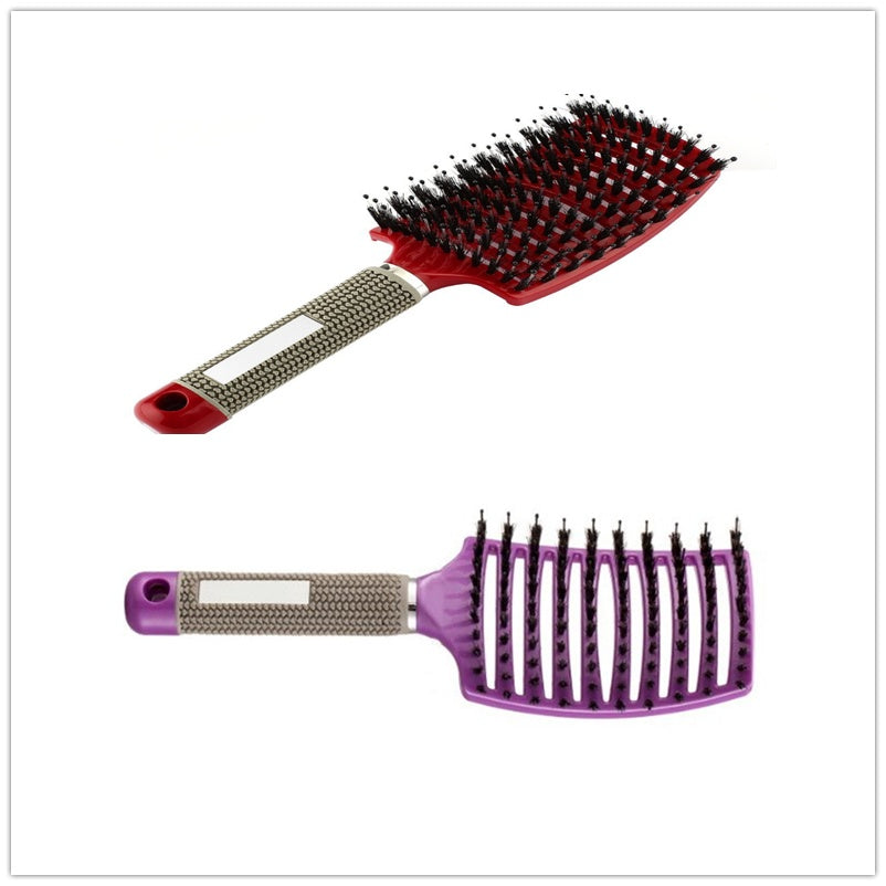 Hairbrush Anti Klit Brushy Haarborstel Women Detangler Hair Brush Bristle Nylon Scalp Massage  Teaser Hair Brush Comb null