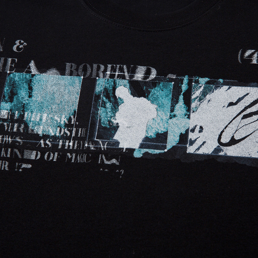 Men's Geometric Abstract Pattern Printed Short-sleeved T-shirt