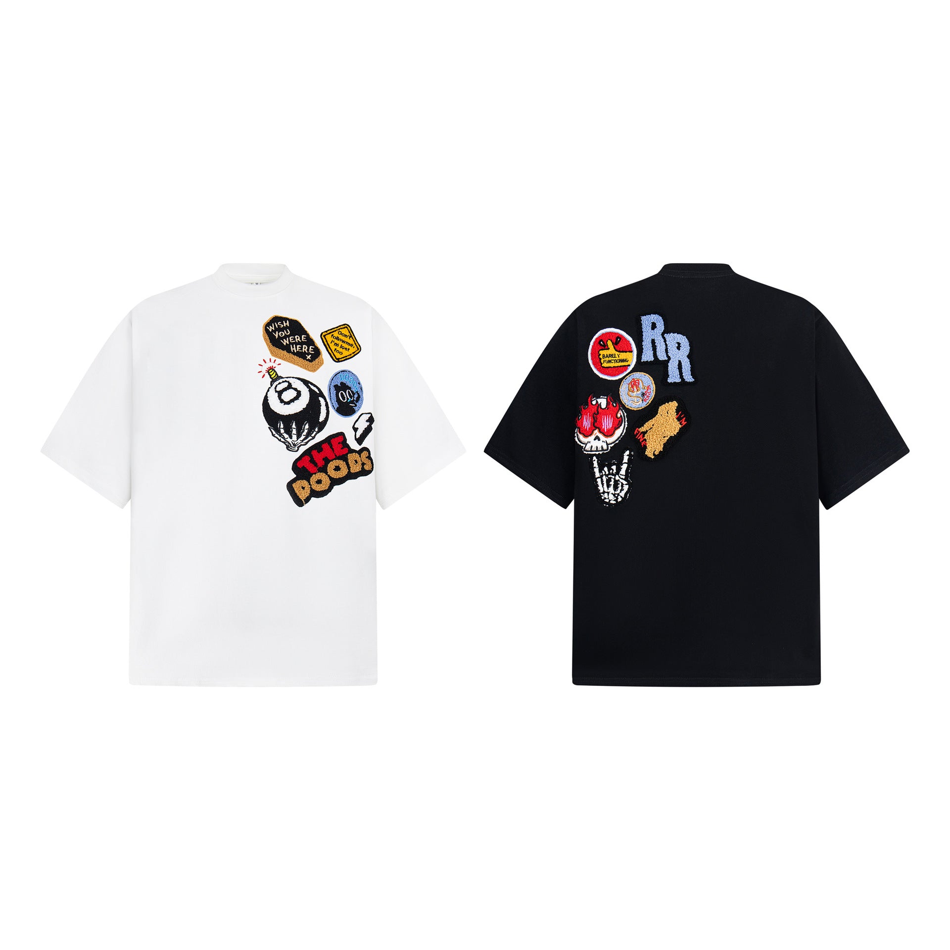 Retro Pattern Loose All-match Short-sleeved T-shirt