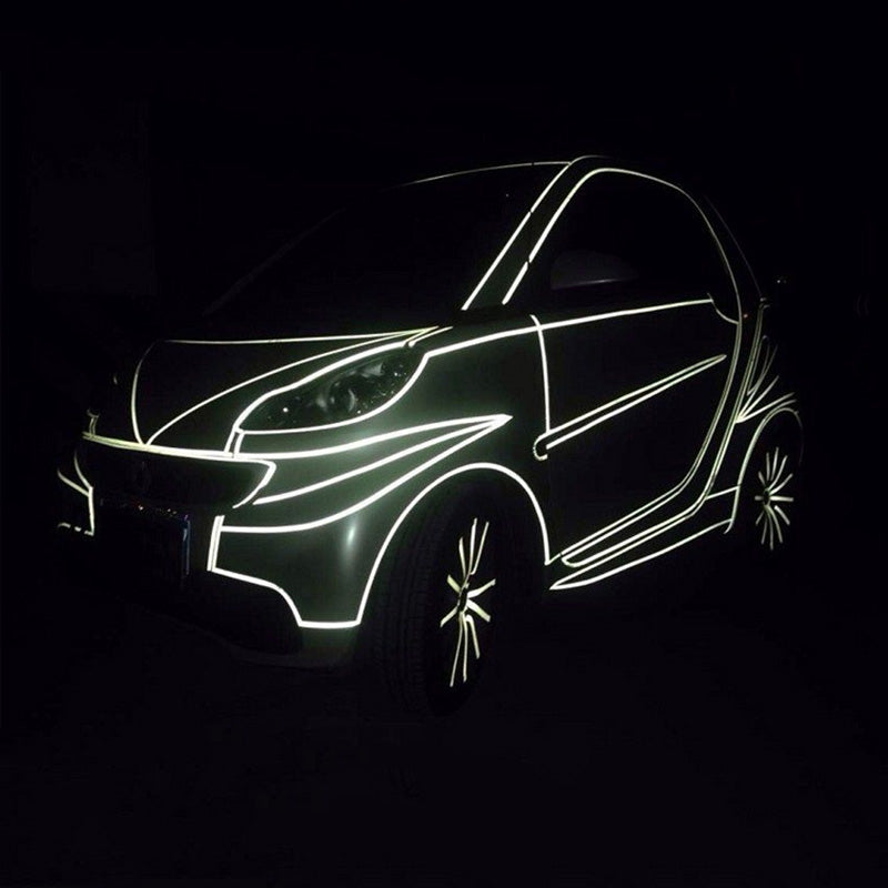 Car Styling Night Magic Reflective Tape 1cm X 5m Automotive Body Motorcycle Decoration For Kia Bmw Ford Renault Sticker