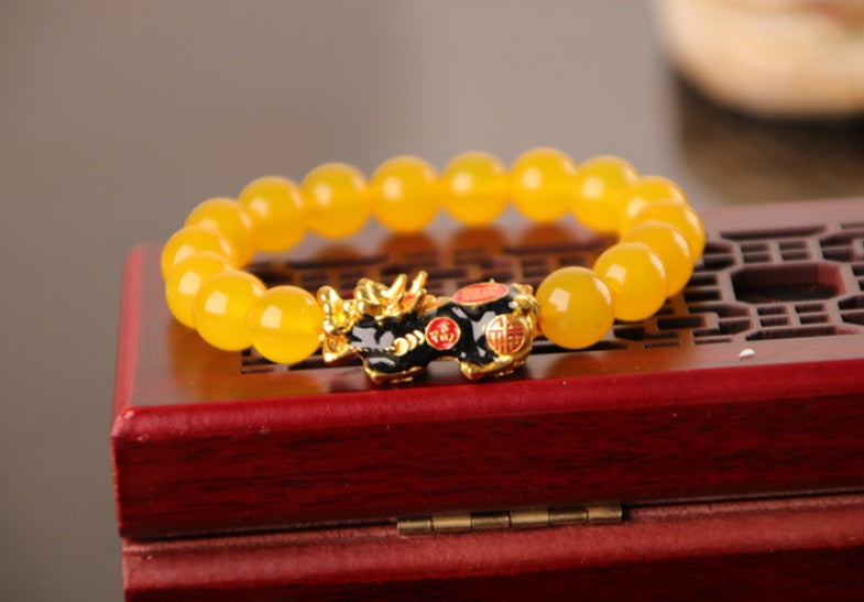 3D Gold Plated PiXiu Bracelet null