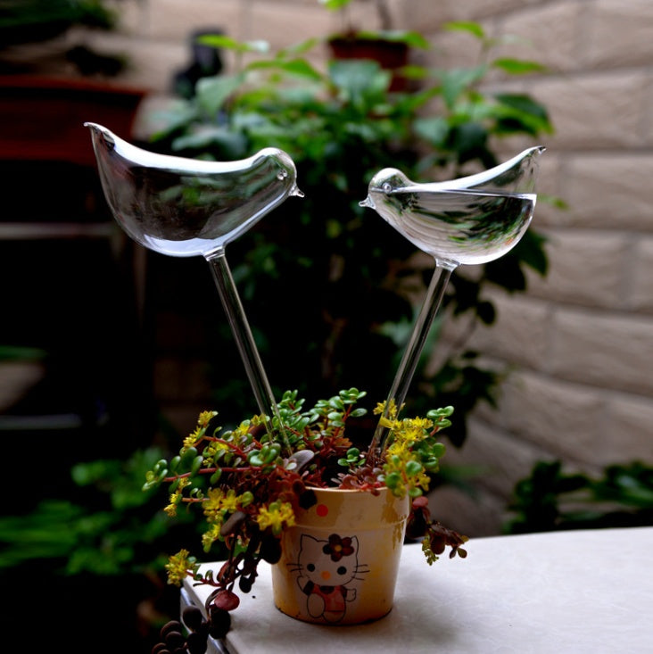 Glass Automatic Self Watering Bird Watering Cans Flowers Plant Decorative Clear Glass Watering Device Houseplant null