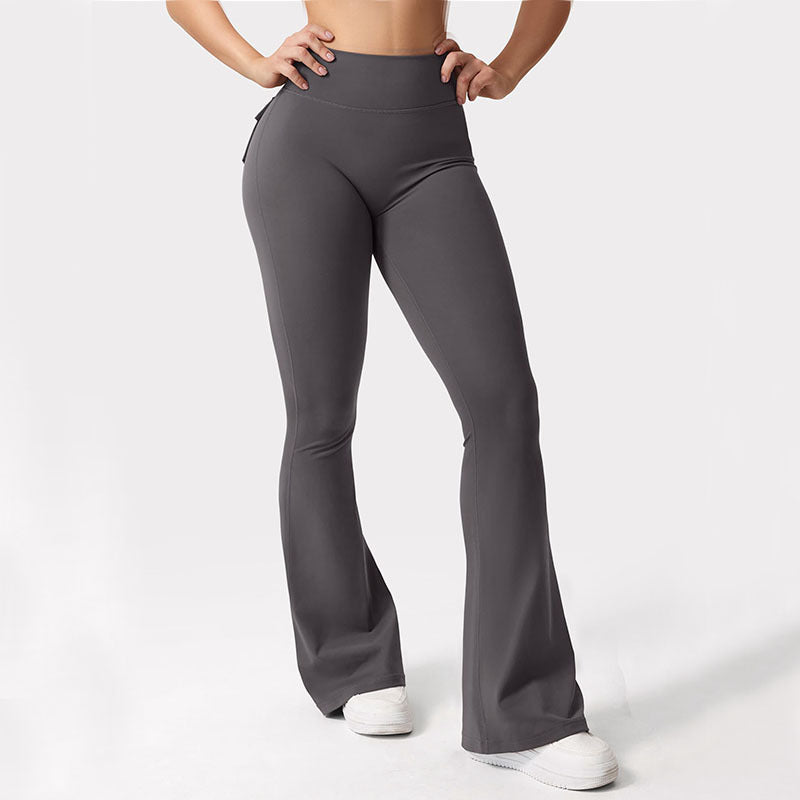 Cargo Pocket Pants Elastic High Waist Fitness Pants null