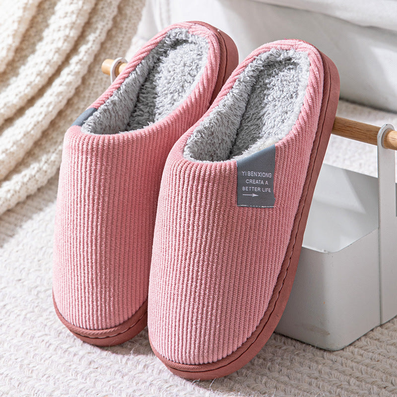 Non-slip Plus Velvet Cotton Slippers null