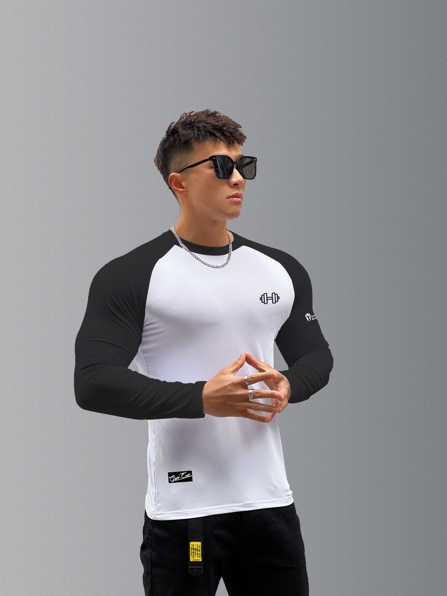 Slim-fit Men's Nylon Stretch Pullover Bottoming Shirt null