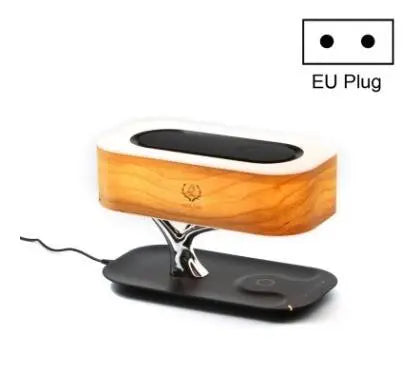 Creative Tree Light Table Lamp Bluetooth-Compatiable Music Speaker Bedside Light Dimmable Phone Wireless Charging Desk Lights null