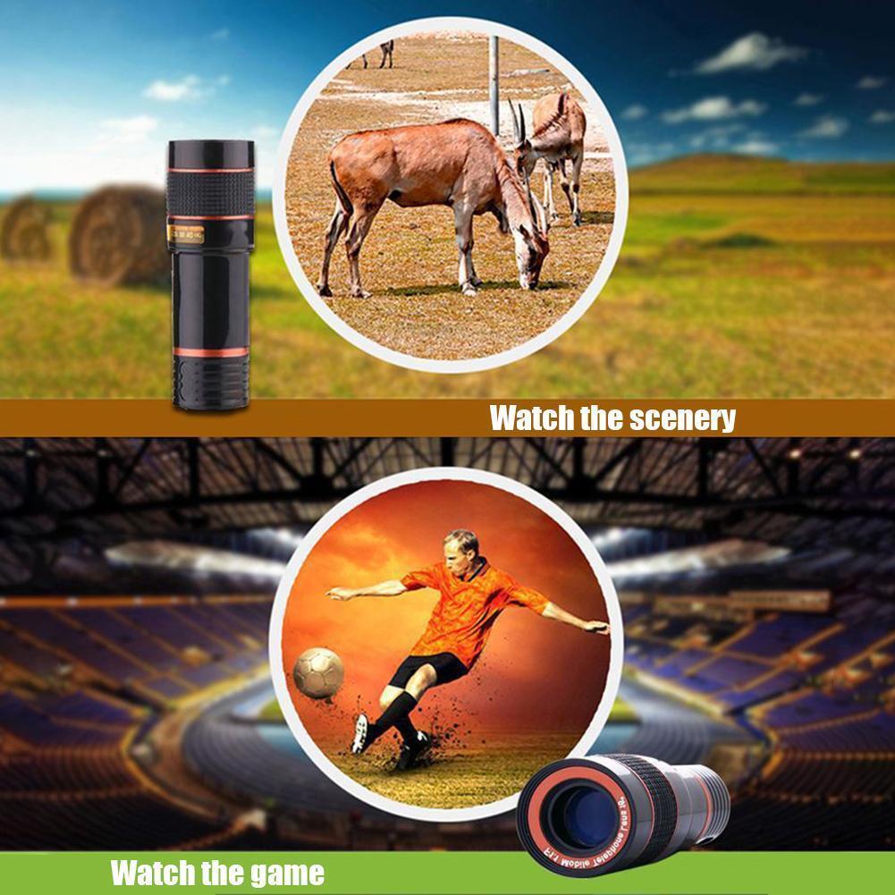 HD 8X Clip On Optical Zoom Telescope Camera Lens For Universal Mobile Cell Phone null