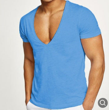 Fitness Sports And Leisure Deep V-neck T-shirt null