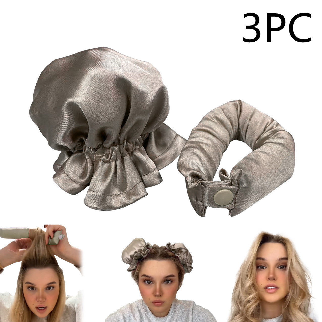 New Heatless Curl Stick With Cloth Cover Cute Ball Head Hair Curler Headband Hair Rollers Wave Form Curling Rod Hair Style Tools Gadgets null