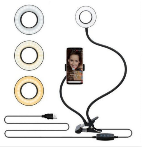 LED Selfie Ring Light for Live Adjustable Makeup Light-8cm Stand null