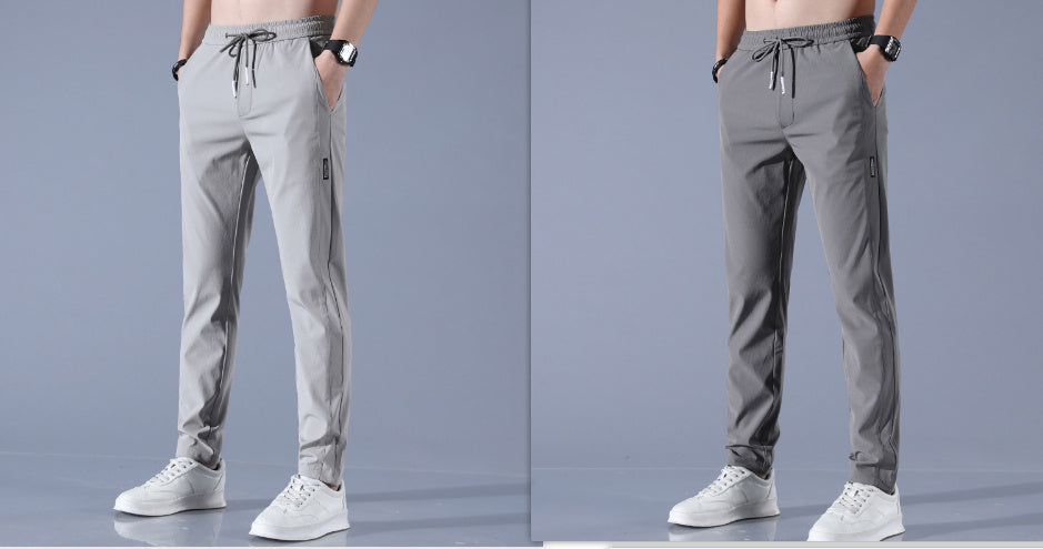 Ice Silk Pants Men'S Summer Thin Casual Pants Loose Straight Breathable null