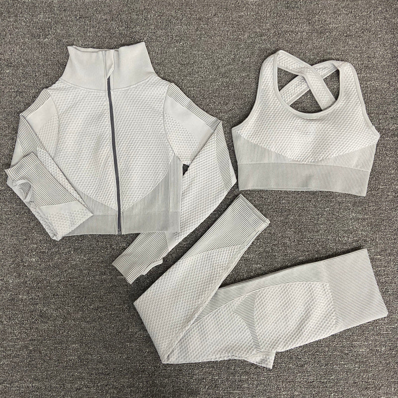 Yoga sets female sport gym suit null