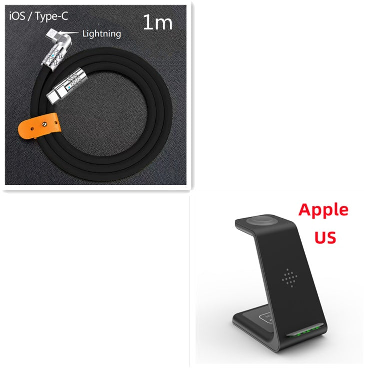 3 In 1 Fast Charging Station Wireless Charger Stand Wireless Quick Charge Dock For Phone Holder null