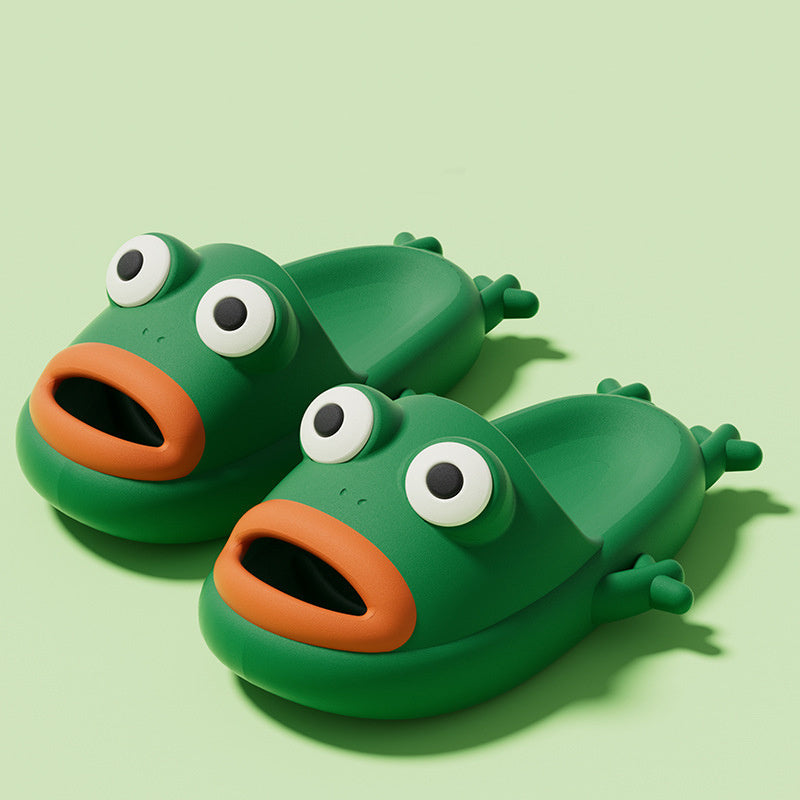 Cute Frog Slippers EVA Soft Home Shoes Bathroom Slippers Summer null