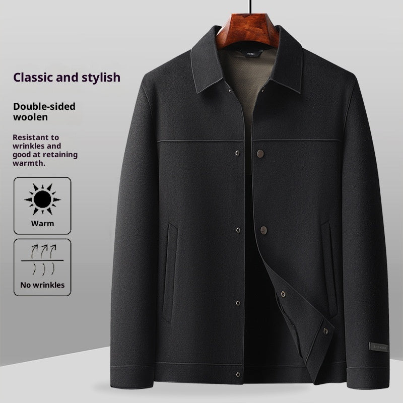 Men's Double-faced Wool Lapel Jacket
