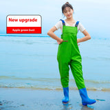 Women's Thick Waterproof One-piece Half Body Rain Pants