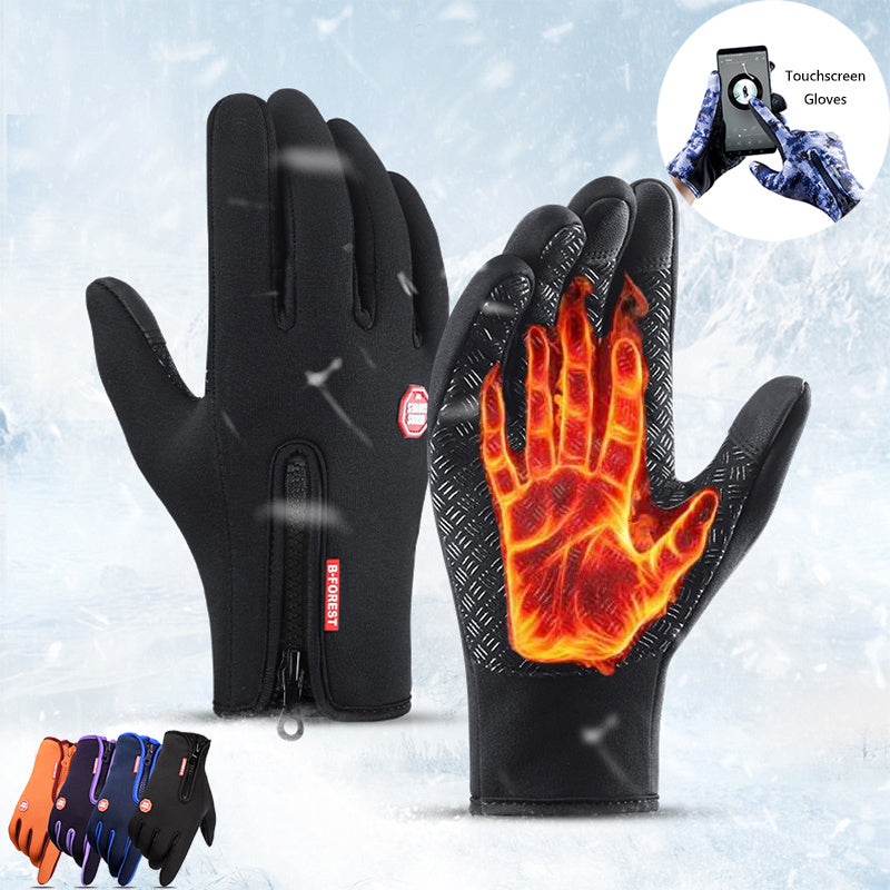 Winter Gloves Touch Screen Riding Motorcycle Sliding Waterproof Sports Gloves With Fleece null