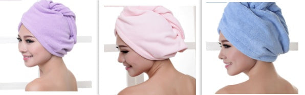 Women's Hair Dryer Cap, Absorbent Dry Hair Towel null