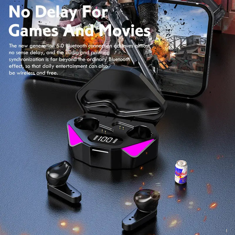 Wireless Gaming Headphones No Delay Noise Reduction Bluetooth Earphones HIFI Sound E-Sport Game Headset With Mic null