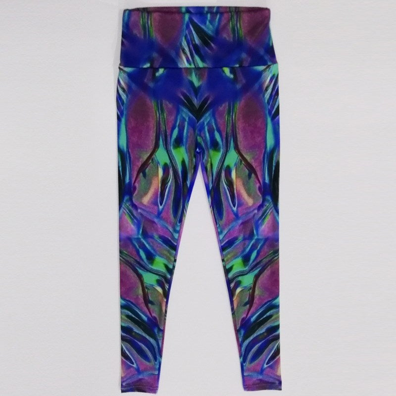 Colorful Sequin Print Gym High Waist Pants null